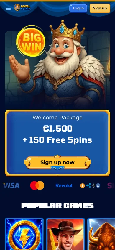 Download de RoyalSpinia casino app